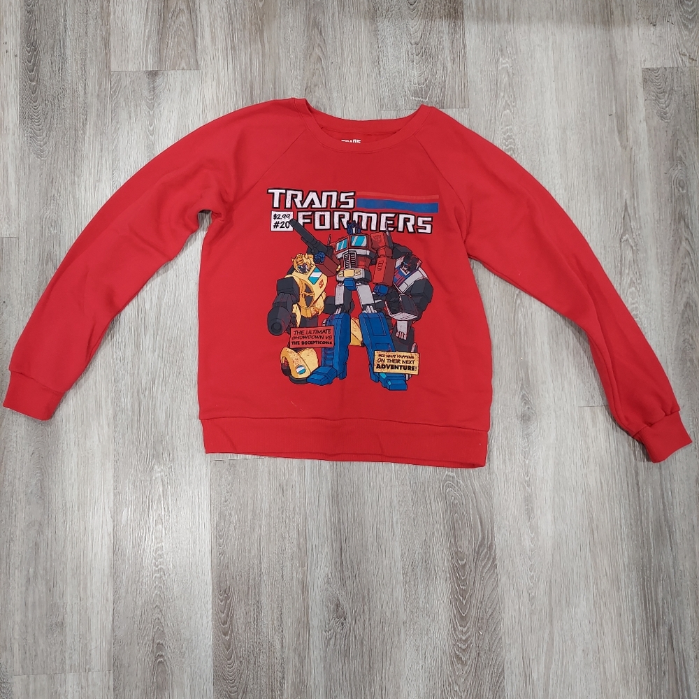 Transformers Red Crewneck Sweater